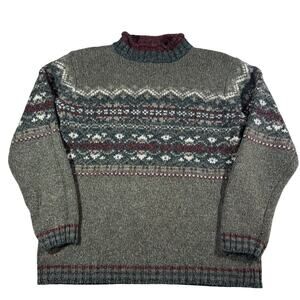 Vintage High Sierra Sweater Mens L Multicolor Knit Pullover Wool Sweatshirt